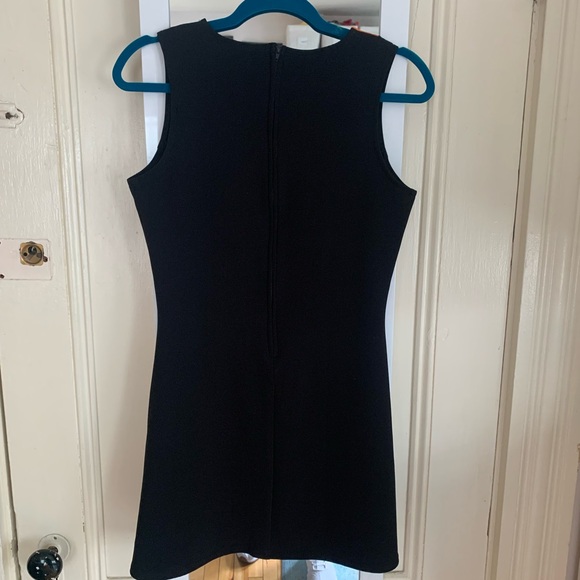 Vintage Mod Mini Dress - Black with Green and Orange Stripes - Picture 6 of 6